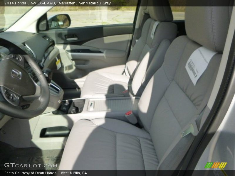 Alabaster Silver Metallic / Gray 2014 Honda CR-V EX-L AWD