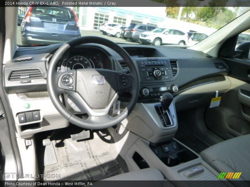 Polished Metal Metallic / Gray 2014 Honda CR-V EX-L AWD