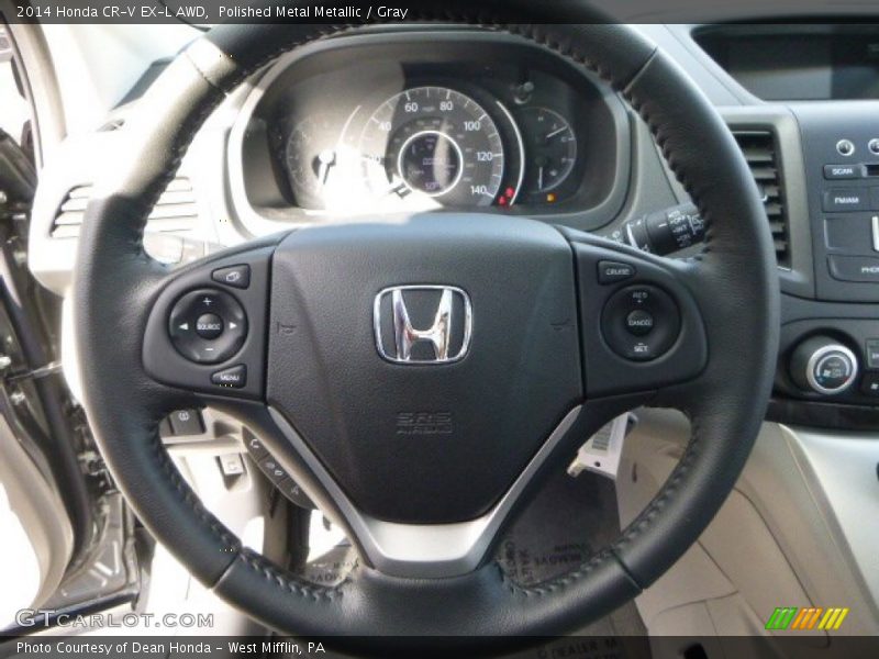 Polished Metal Metallic / Gray 2014 Honda CR-V EX-L AWD