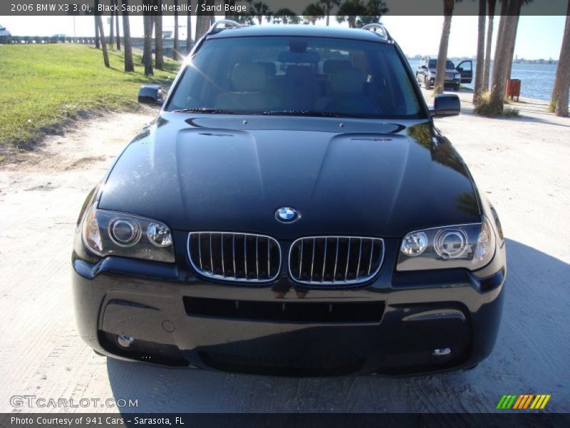 Black Sapphire Metallic / Sand Beige 2006 BMW X3 3.0i