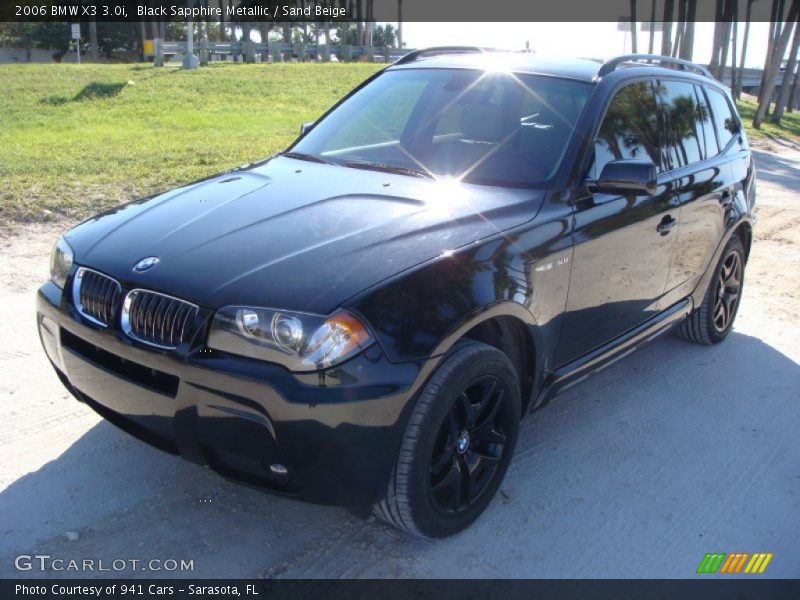 Black Sapphire Metallic / Sand Beige 2006 BMW X3 3.0i