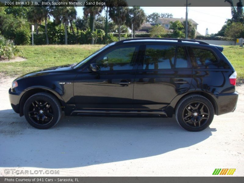 Black Sapphire Metallic / Sand Beige 2006 BMW X3 3.0i