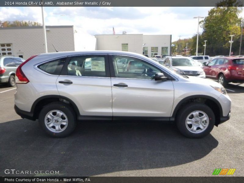 Alabaster Silver Metallic / Gray 2014 Honda CR-V LX AWD