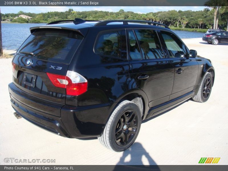 Black Sapphire Metallic / Sand Beige 2006 BMW X3 3.0i