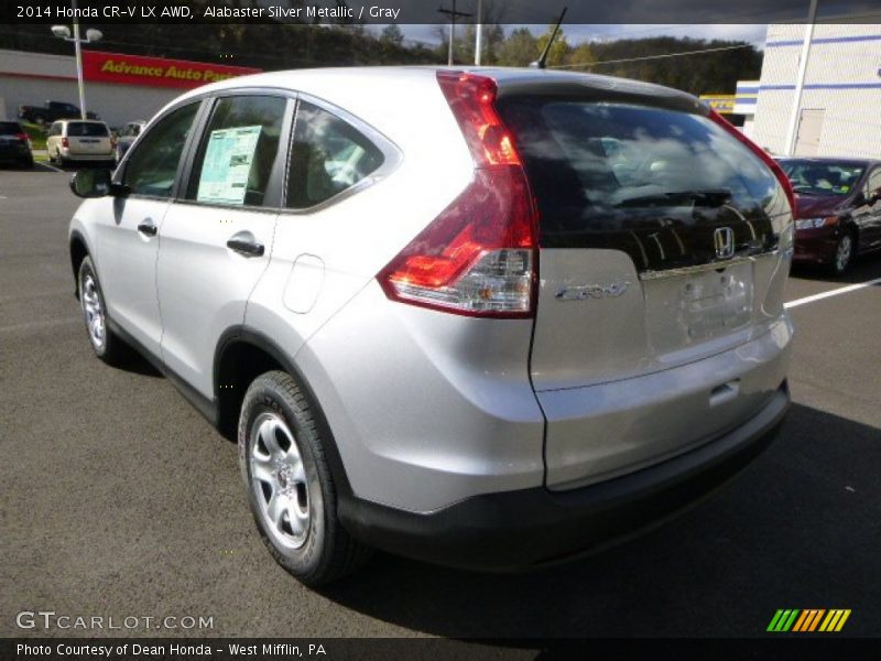 Alabaster Silver Metallic / Gray 2014 Honda CR-V LX AWD