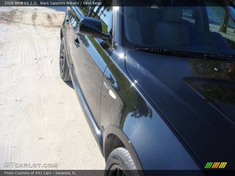 Black Sapphire Metallic / Sand Beige 2006 BMW X3 3.0i