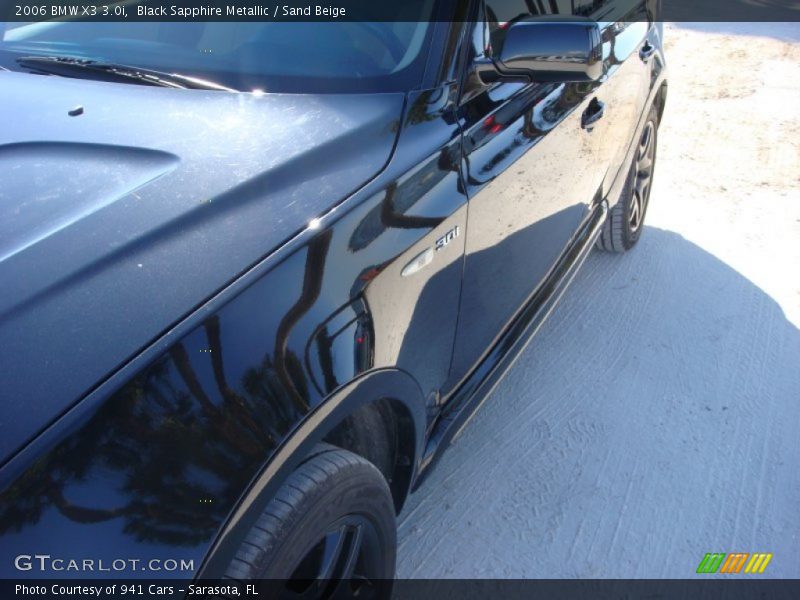 Black Sapphire Metallic / Sand Beige 2006 BMW X3 3.0i
