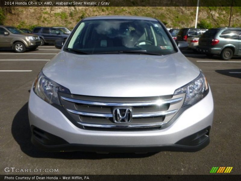 Alabaster Silver Metallic / Gray 2014 Honda CR-V LX AWD