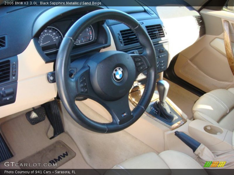 Black Sapphire Metallic / Sand Beige 2006 BMW X3 3.0i
