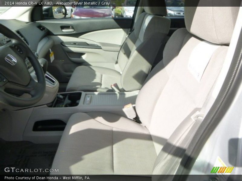 Alabaster Silver Metallic / Gray 2014 Honda CR-V LX AWD
