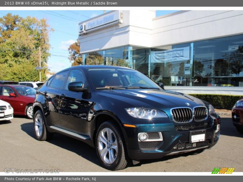 Midnight Blue Metallic / Saddle Brown 2013 BMW X6 xDrive35i