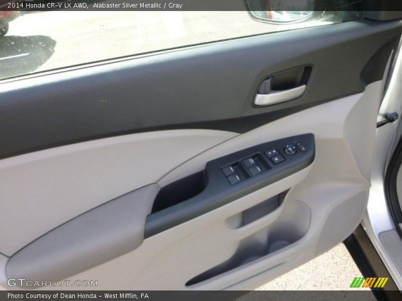 Alabaster Silver Metallic / Gray 2014 Honda CR-V LX AWD