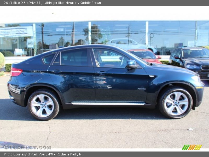 Midnight Blue Metallic / Saddle Brown 2013 BMW X6 xDrive35i