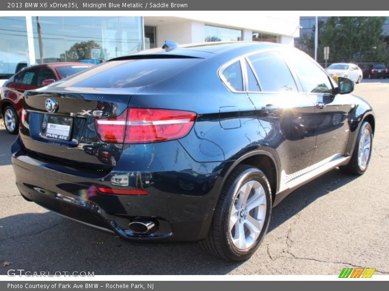 Midnight Blue Metallic / Saddle Brown 2013 BMW X6 xDrive35i