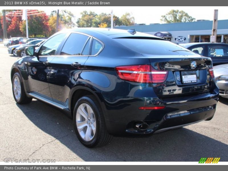 Midnight Blue Metallic / Saddle Brown 2013 BMW X6 xDrive35i