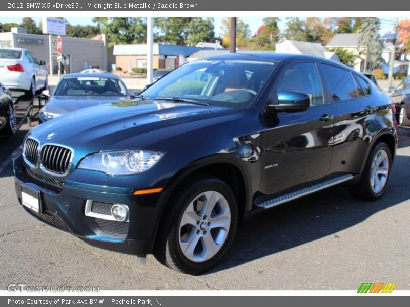 Midnight Blue Metallic / Saddle Brown 2013 BMW X6 xDrive35i