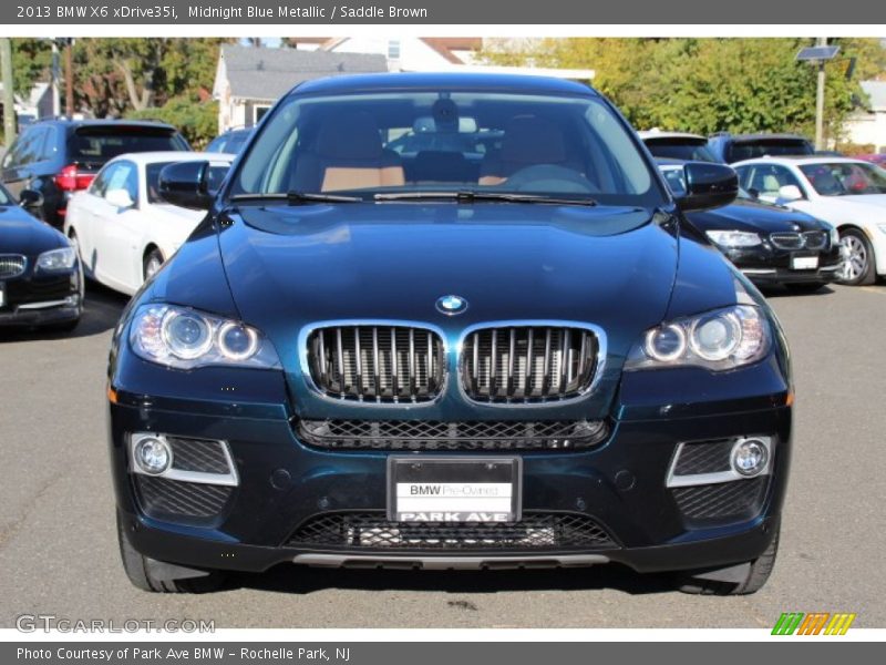 Midnight Blue Metallic / Saddle Brown 2013 BMW X6 xDrive35i