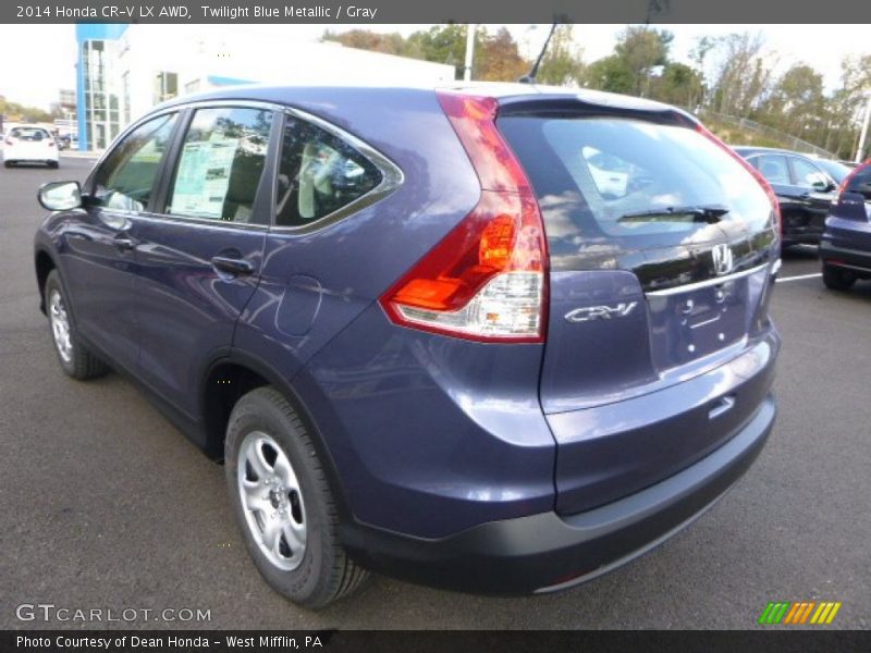 Twilight Blue Metallic / Gray 2014 Honda CR-V LX AWD
