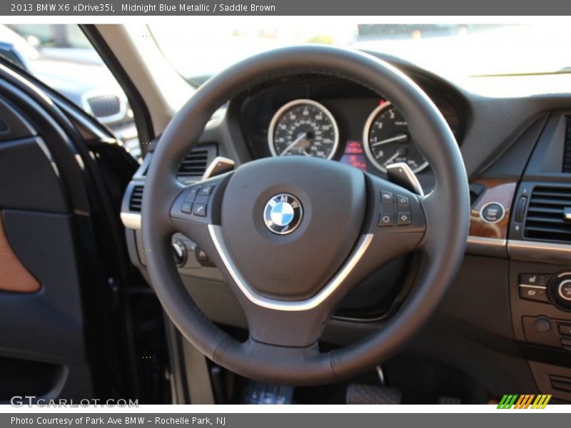 Midnight Blue Metallic / Saddle Brown 2013 BMW X6 xDrive35i