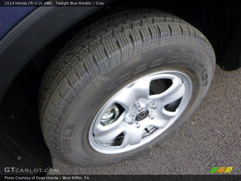 Twilight Blue Metallic / Gray 2014 Honda CR-V LX AWD