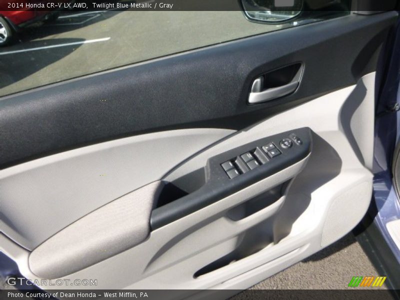 Twilight Blue Metallic / Gray 2014 Honda CR-V LX AWD