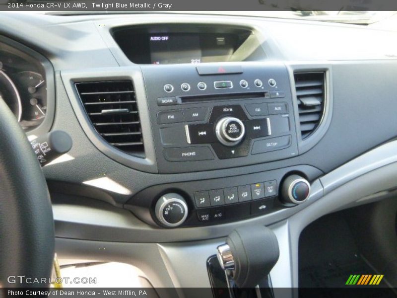 Twilight Blue Metallic / Gray 2014 Honda CR-V LX AWD