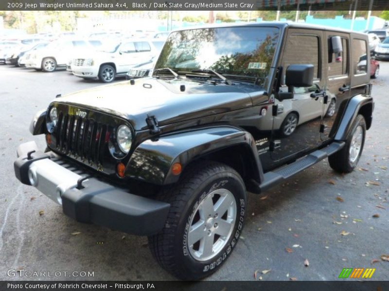 Black / Dark Slate Gray/Medium Slate Gray 2009 Jeep Wrangler Unlimited Sahara 4x4