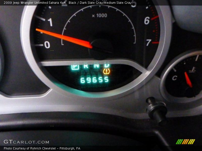 Black / Dark Slate Gray/Medium Slate Gray 2009 Jeep Wrangler Unlimited Sahara 4x4