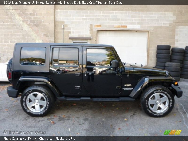 Black / Dark Slate Gray/Medium Slate Gray 2009 Jeep Wrangler Unlimited Sahara 4x4