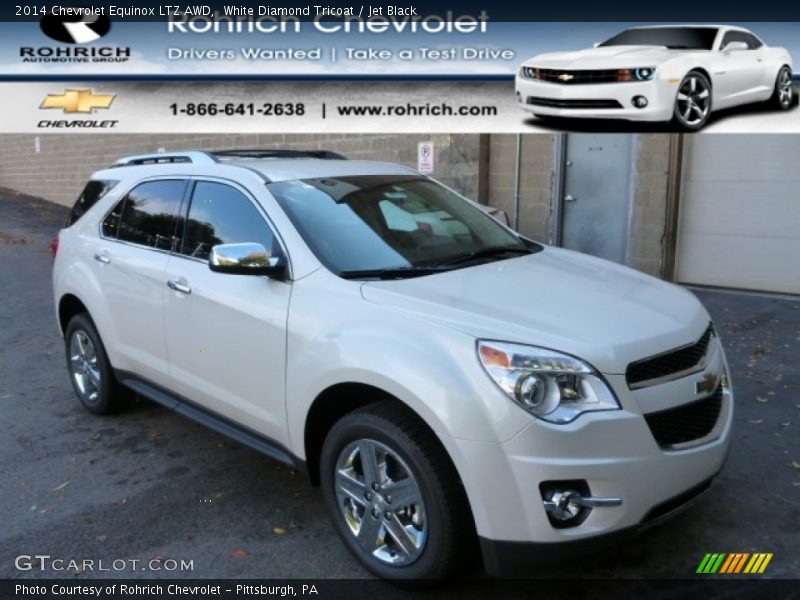 White Diamond Tricoat / Jet Black 2014 Chevrolet Equinox LTZ AWD