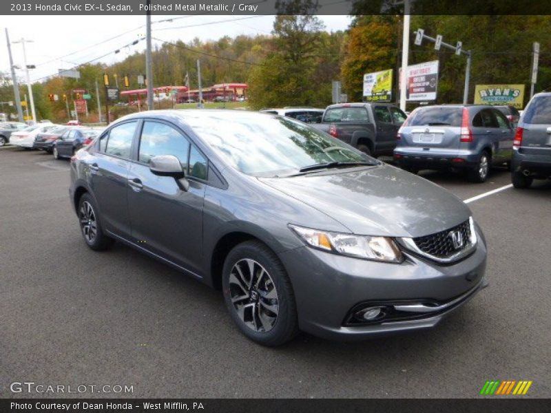 Polished Metal Metallic / Gray 2013 Honda Civic EX-L Sedan