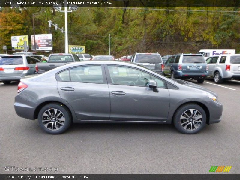 Polished Metal Metallic / Gray 2013 Honda Civic EX-L Sedan