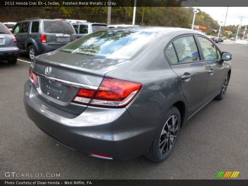 Polished Metal Metallic / Gray 2013 Honda Civic EX-L Sedan