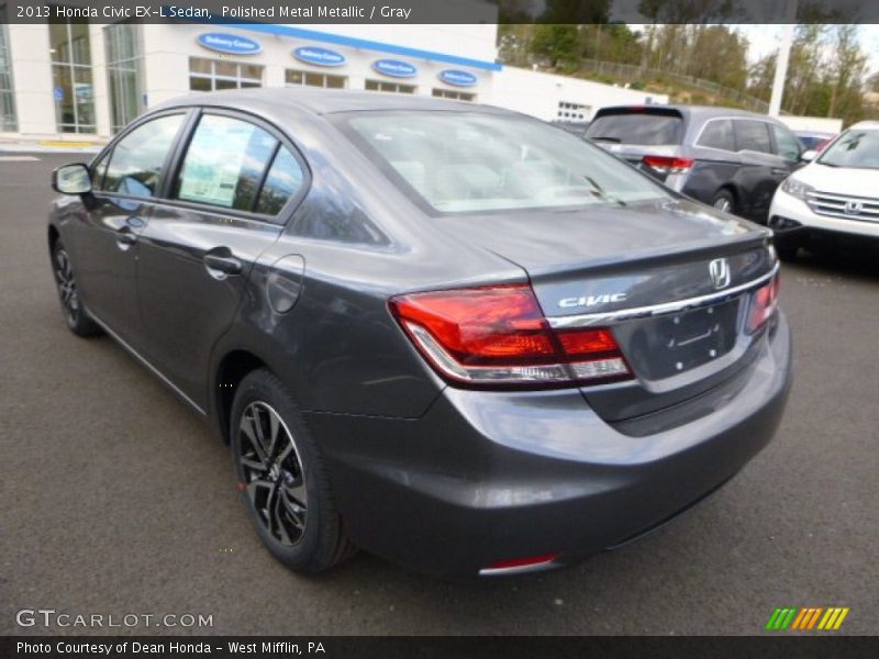 Polished Metal Metallic / Gray 2013 Honda Civic EX-L Sedan