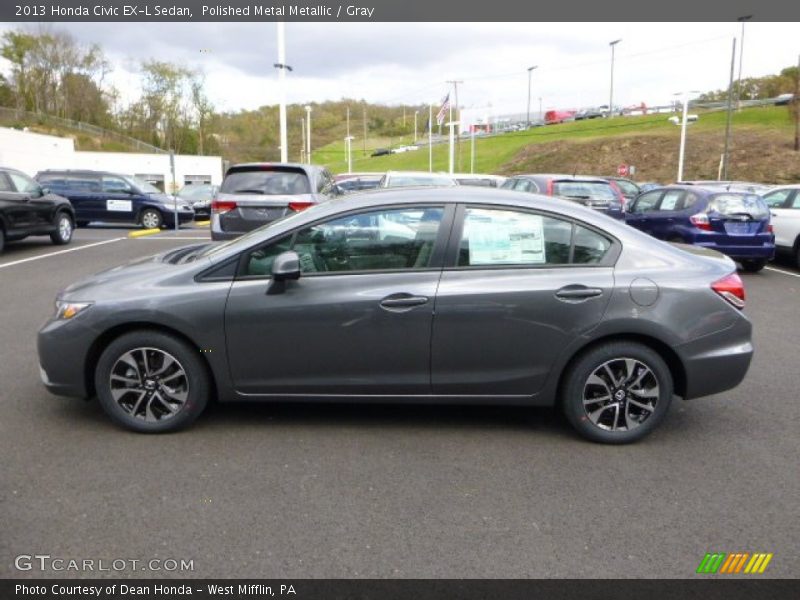 Polished Metal Metallic / Gray 2013 Honda Civic EX-L Sedan