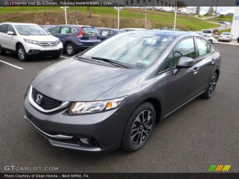 Polished Metal Metallic / Gray 2013 Honda Civic EX-L Sedan