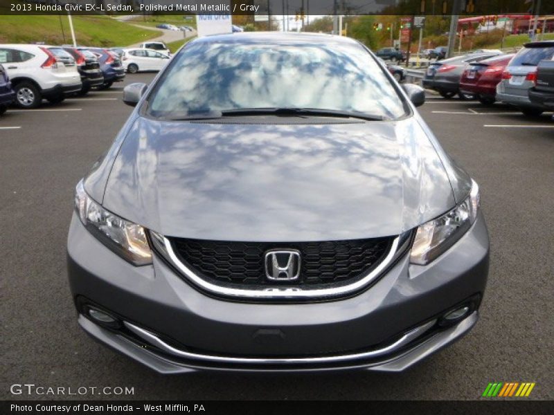 Polished Metal Metallic / Gray 2013 Honda Civic EX-L Sedan
