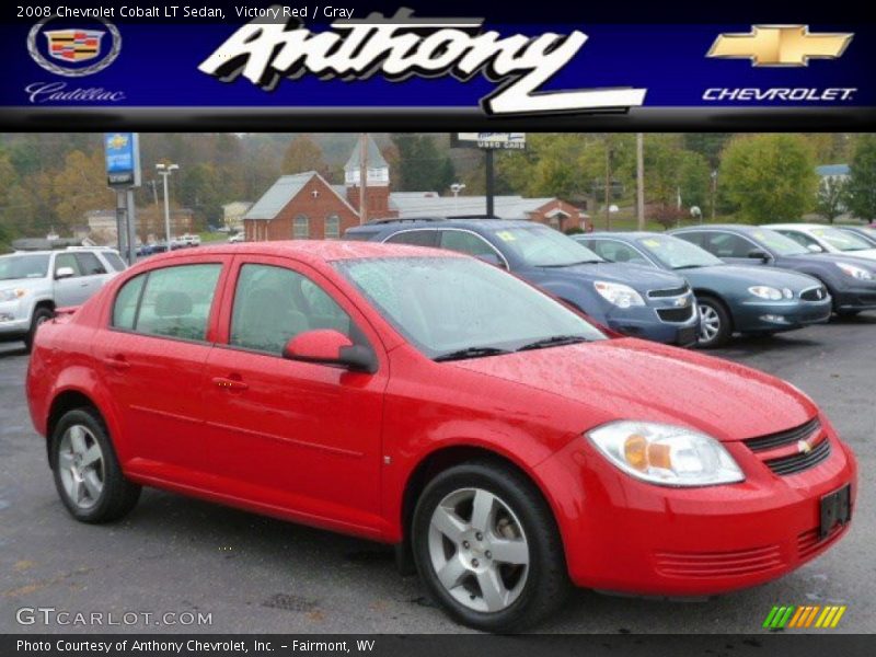 Victory Red / Gray 2008 Chevrolet Cobalt LT Sedan