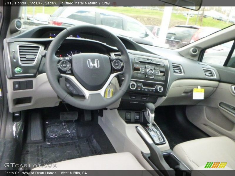 Polished Metal Metallic / Gray 2013 Honda Civic EX-L Sedan