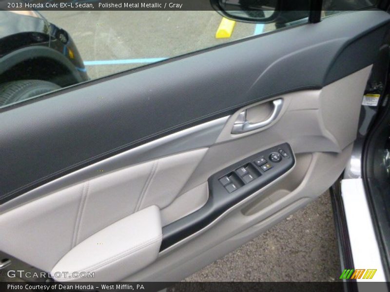 Polished Metal Metallic / Gray 2013 Honda Civic EX-L Sedan