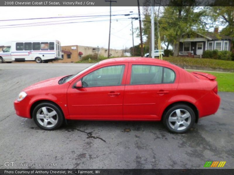 Victory Red / Gray 2008 Chevrolet Cobalt LT Sedan