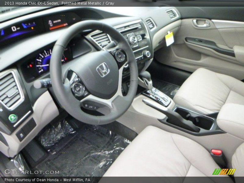 Polished Metal Metallic / Gray 2013 Honda Civic EX-L Sedan