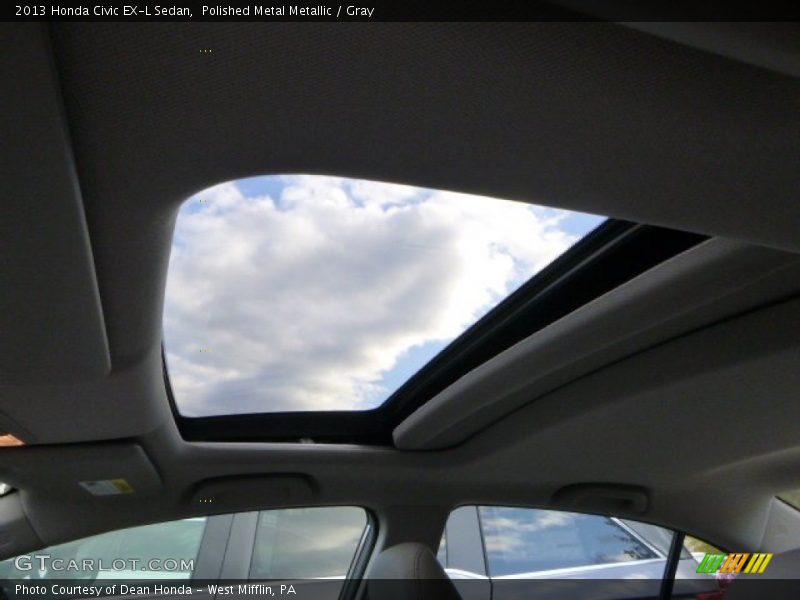Polished Metal Metallic / Gray 2013 Honda Civic EX-L Sedan