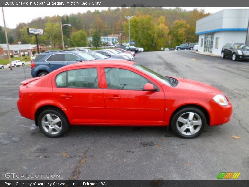 Victory Red / Gray 2008 Chevrolet Cobalt LT Sedan