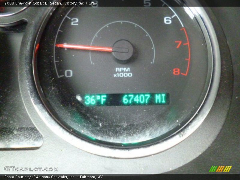 Victory Red / Gray 2008 Chevrolet Cobalt LT Sedan