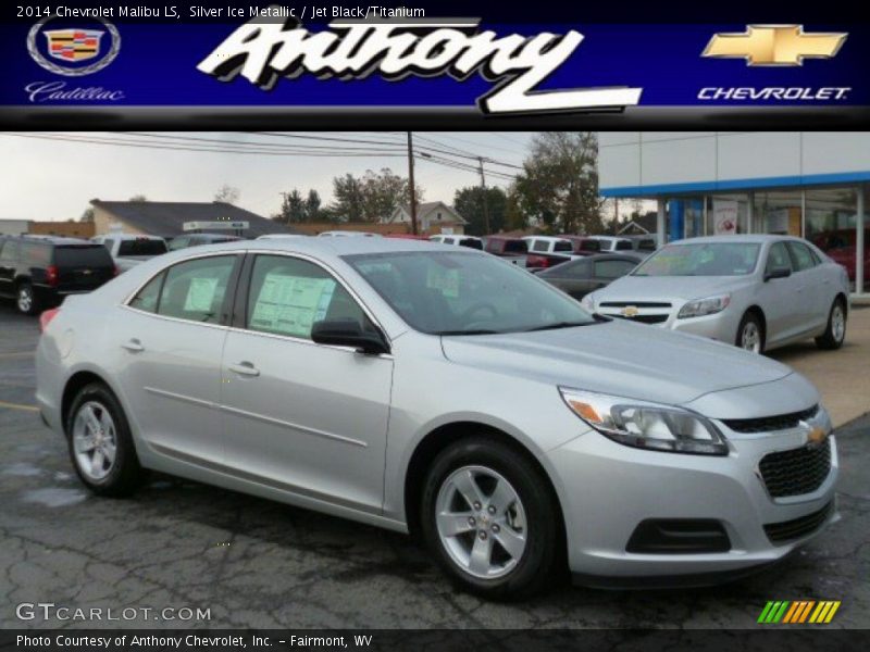 Silver Ice Metallic / Jet Black/Titanium 2014 Chevrolet Malibu LS