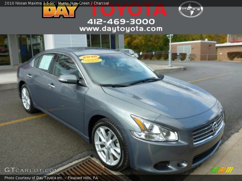 Mystic Jade Green / Charcoal 2010 Nissan Maxima 3.5 SV