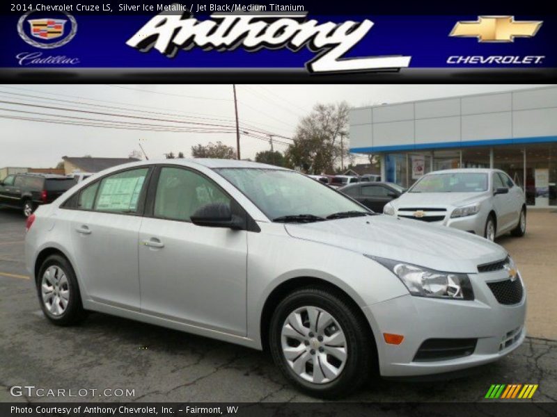 Silver Ice Metallic / Jet Black/Medium Titanium 2014 Chevrolet Cruze LS