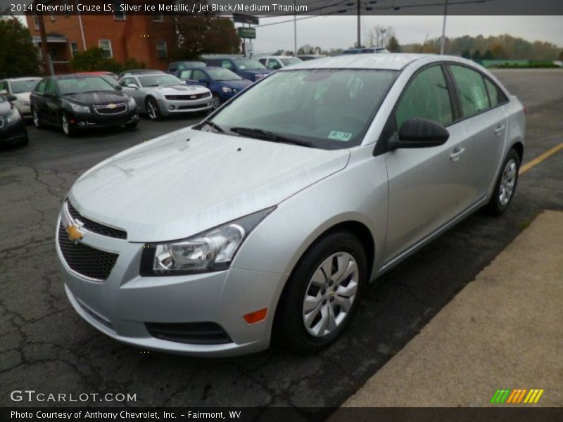 Silver Ice Metallic / Jet Black/Medium Titanium 2014 Chevrolet Cruze LS