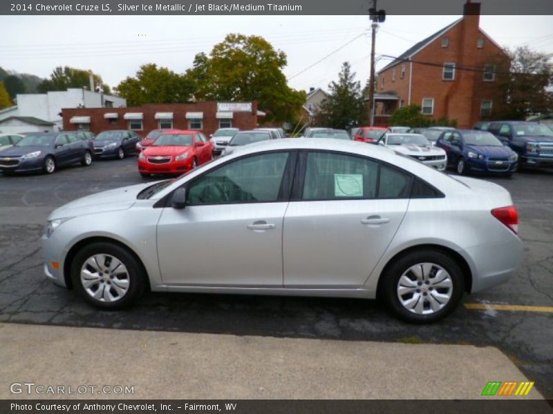 Silver Ice Metallic / Jet Black/Medium Titanium 2014 Chevrolet Cruze LS